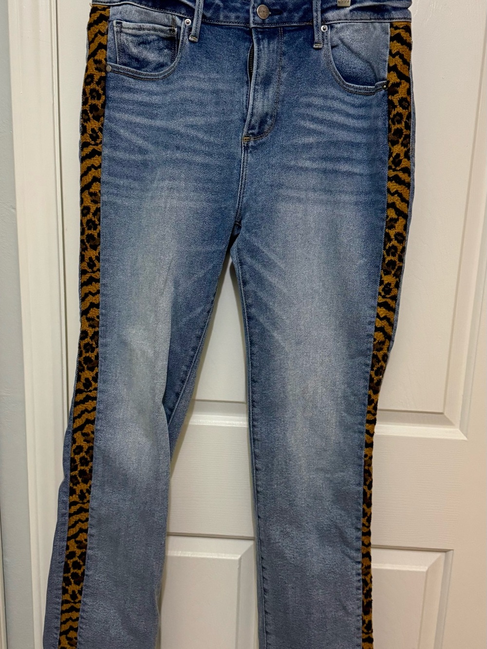 Driftwood Jeans W31 L31 – Leopard Animal Print Side Stripe – Stretch Denim